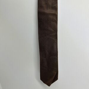 🔥Brioni Tie Silk Geometric Brown Handmade in Italy Necktie Italian🔥